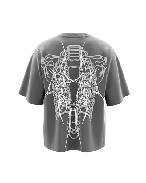 Sinutation Unisex Charcoal Boxy Oversized Tshirt