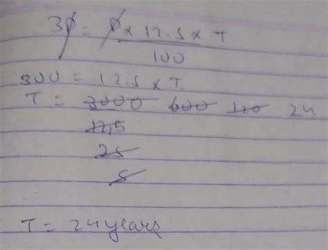 in how many years will be a sum of money 3 times itself at simple ...