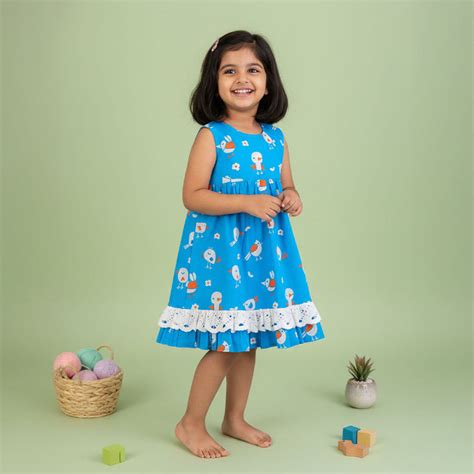 Keebee Organic Cotton Printed Peony Baby Girl Dress – KEEBEE