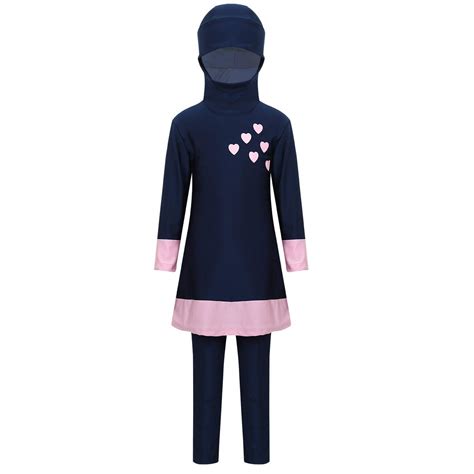 Buy Girls Teens Swimwear 2-Pieces Hijab Modesty Burkini Swimsuit Full ...