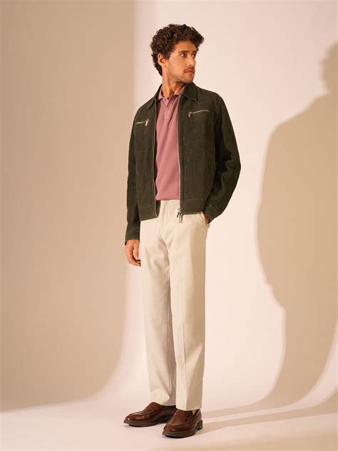Buy Beige Regular Fit Tailored Trousers for Men Online
