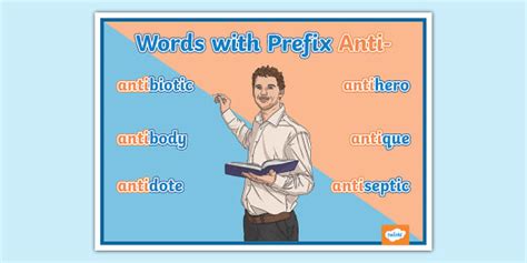 Words with Prefix Anti- Word Mat (Teacher-Made) - Twinkl