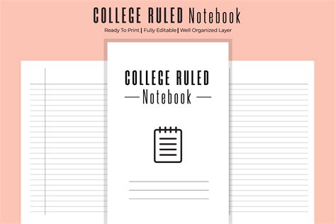 College Ruled Notebook 23363229 Vector Art at Vecteezy