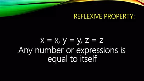 Properties of equality | PPTX