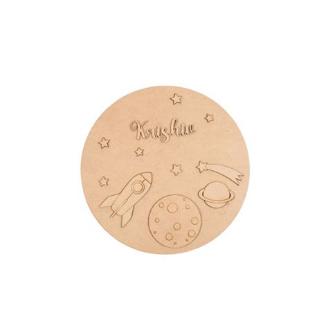 Space Theme Kids Name Plate - 7 – The MDF Kalakari