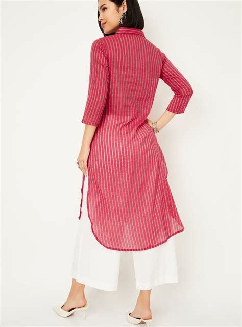 Buy Kalki x Max Women Striped Straight Kurta Online at just Rs. 899.0 ...