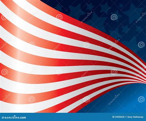 Waving American Flag Art stock vector. Illustration of design - 2420626