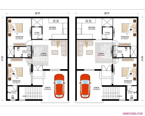30X40 Floor Plans House