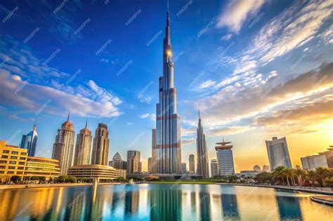 The Burj Khalifa located in Dubai United Arab Emirates is the tallest building in the world ...