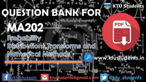 MA202 Model Question Paper-Probability Distributions,Transforms and ...