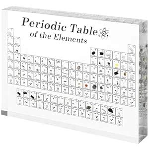 DASTAV Large Periodic Table of Elements in 3D Acrylic Glass Chart, 118 ...