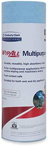 WypAll 60019 X70 Reusable Kitchen Towel Roll, Multipurpose Wipes, 50 ...