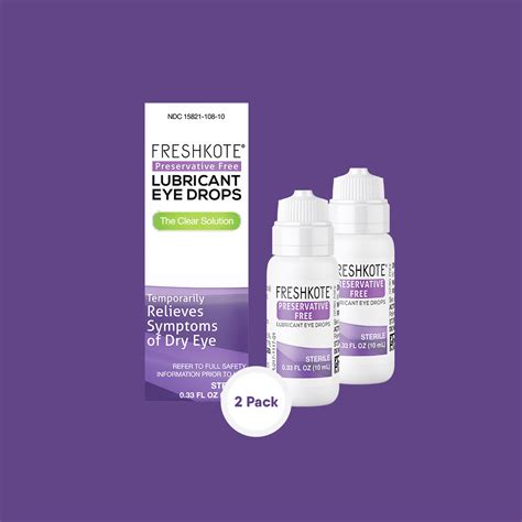 Buy FRESHKOTE Preservative Free (PF) Lubricant Eye Drops (Pack of 2 ...