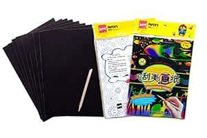 SAMVARDHAN 16K Size Scratch Sheets Pack of 10 Sheets and Stylus, for ...