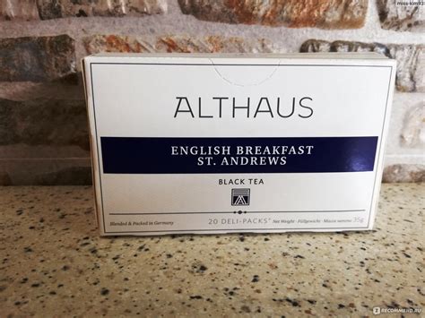 Чай черный в пакетиках Althaus English Breakfast St. Andrews - «Самый ...