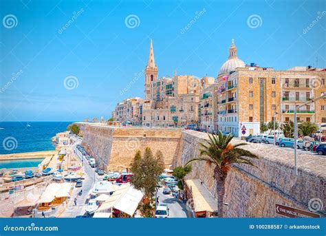 View of a Corner of Il-Belt Valletta, Capital of Malta Stock Image ...