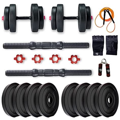 BULLAR Adjustable Dumbbells Set 8 Kg to 20 Kg with Pair of Dumbbell ...