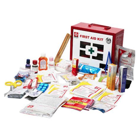 Buy St.John's Industrial First Aid Kit Small - Metal Box Wall Counted ...
