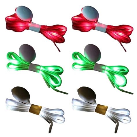 Buy Novelty Place [3 Pairs] LED Light Up Shoelaces with 3 Modes for ...
