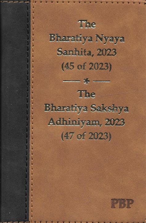 The Bharatiya Nyaya Sanhita and The Bharatiya Sakshya Adhiniyam (Coat ...