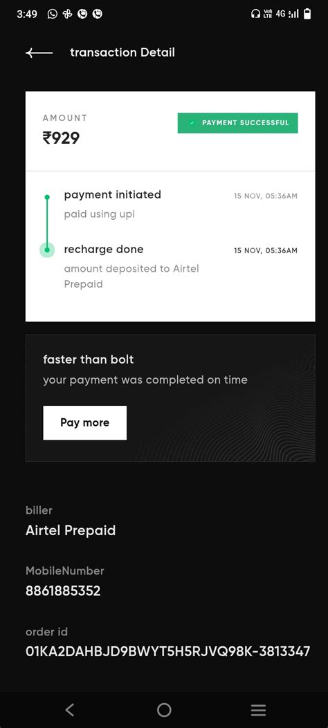 2023-11-15 N/A Airtel Prepaid mobile recharge December Bill INR 300.00 ...