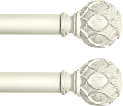 Amazon.com: TANGWIN White Farmhouse Curtain Rods for Windows:Heavy Duty ...