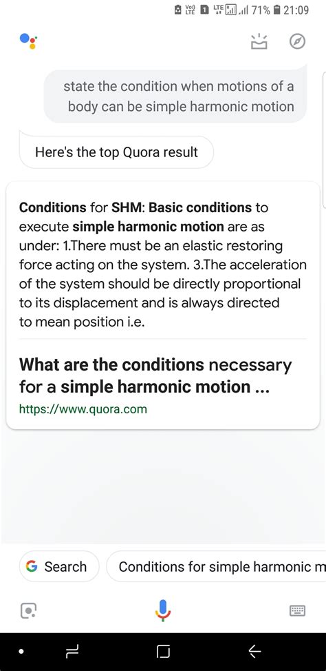state the conditions when motion of a body can be simple harmonic ...