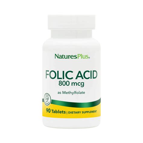 NaturesPlus, Folic Acid as Methylfolate, 800 Mcg, 90 Tablets – Maple Herbs
