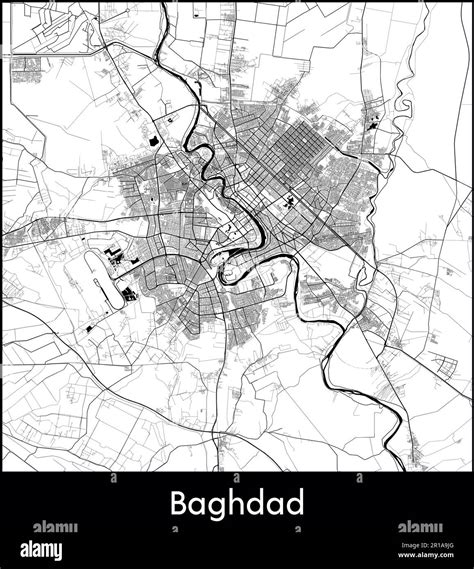 City Map Asia Iraq Baghdad vector illustration Stock Vector Image & Art ...