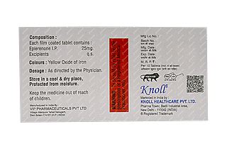 Eplerenol 25mg Tablet: Uses, Side Effects, Price & Substitutes