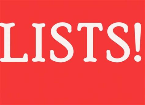 A List of lists that are actually useful — Rediscover Analog