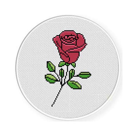 Rose Outline Cross Stitch Pattern – Daily Cross Stitch