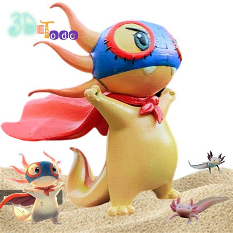 3D file SUPER AJOLOTE axolotl・3D print model to download・Cults