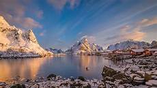 Desktop Images by Landscape Water House Lofoten Morning Moskenesoya Hd Desktop Images