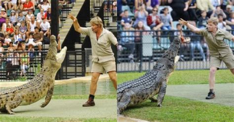 Steve Irwin's Son Shares Photos Of Them Both Feeding The Same Crocodile ...