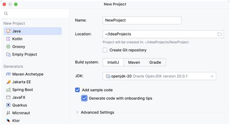 IntelliJ New Project Java 的图像结果