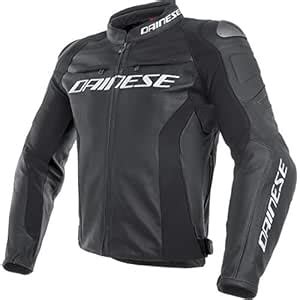 Dainese Racing 3 Leather Jacket (52) (Black/Black/Black) : Amazon.in ...