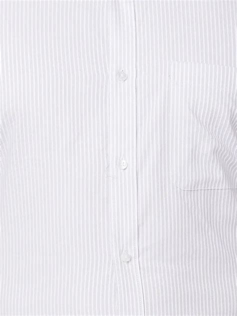 Raymond Men Grey Stripe Slim Fit Cotton Cutaway Collar Shirt – MyRaymond