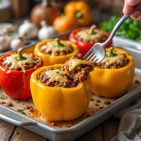 Irresistible Stuffed Bell Peppers Without Rice