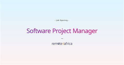 Image result for Software Project Manager Job