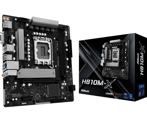 ASRock H810M-X Intel Core Ultra (Series 2) LGA1851 DDR5 up to 6400MHz M ...