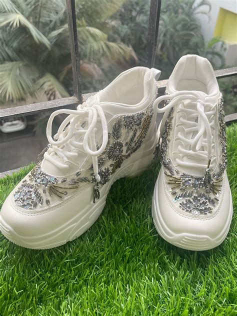 India Inspired Printed Sneakers for Women. Bridal Sneakers by KANVAS ...