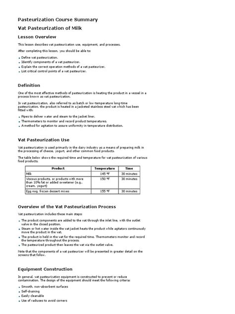 Image result for Pasteurization VAT