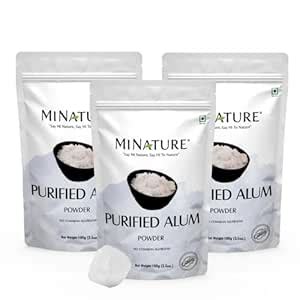 Mi Nature Alum Powder Potassium (Fitkari/Phitkari) -100% Natural ...