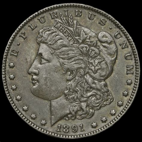 USA 1891 Silver Morgan Dollar