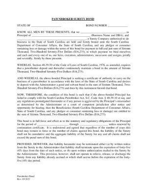 Fillable Online Uniform Surety Bond Form Fax Email Print - pdfFiller