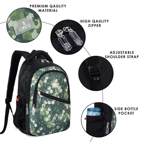 The Clownfish Brainbox Series Printed Polyester 30 L School Backpack ...