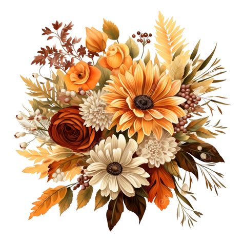 Autumn Flower Clip Art, Full Season, Thanksgiving, Leaves Border PNG ...