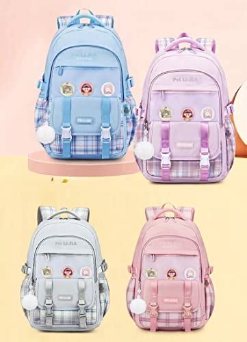 Toyshine High School Backpacks for Teen Girls Boys with 3 Cute Badges ...