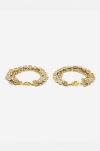 Buy Gold Plated Crystals, Pearls Kundan And Embellished Anklets by ...